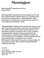 RevolutionPly Premium Plywood Underlayment Tarkett Approval
