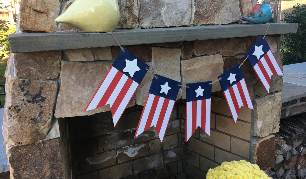 <p><em>RevolutionPly</em>® plywood used to make a patriotic banner</p>