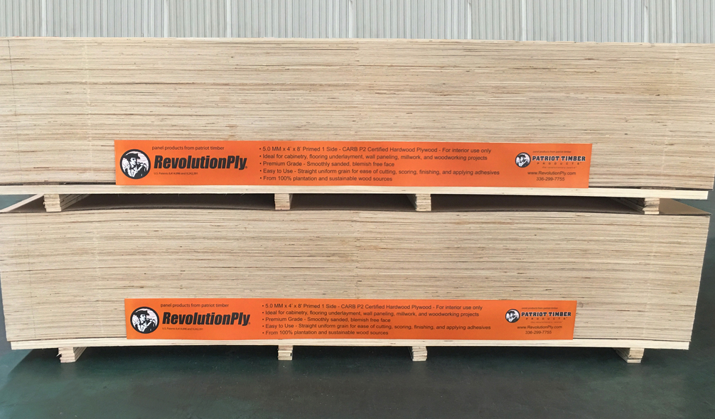 <p><em>RevolutionPly</em>® Plywood On Product Signage</p>